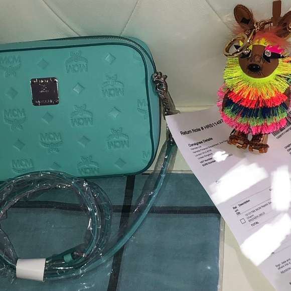 Burberry Scarf Light Green Peridot Pale Blue Check - Picture 6 of 16